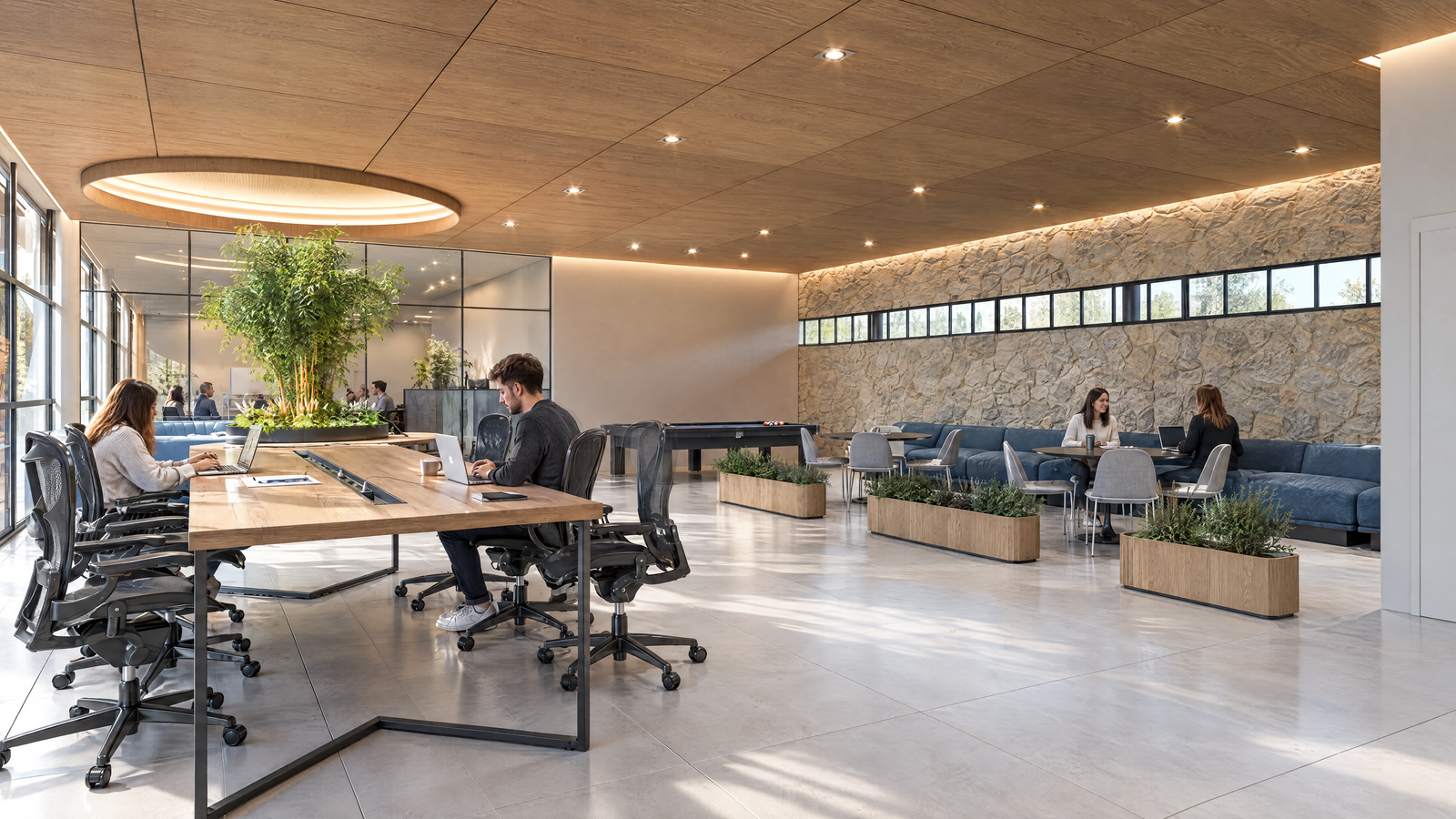 Coworking do Hub Corporativo do Conecta Park